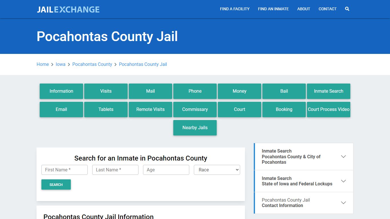 Pocahontas County Jail Roster Lookup, IA, Inmate Search