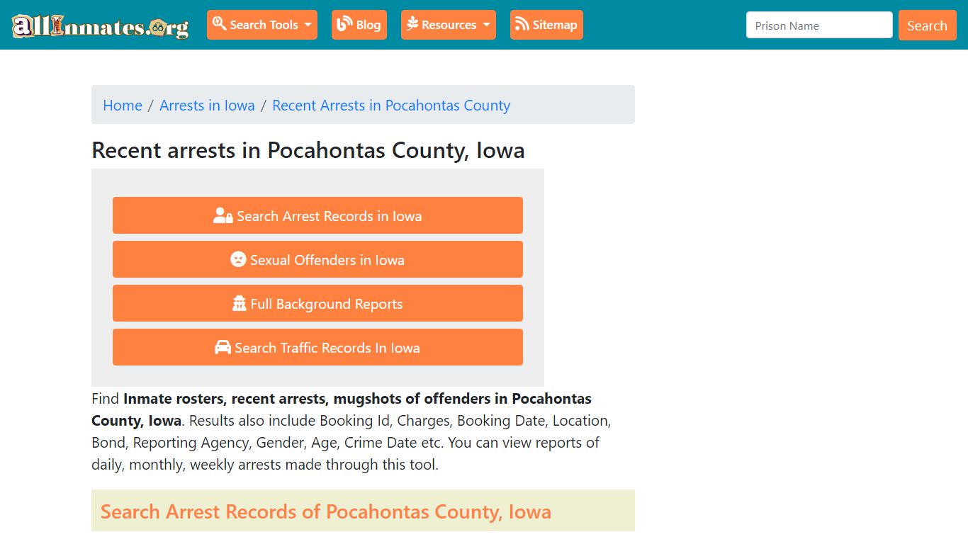 Recent arrests in Pocahontas County, Iowa | Mugshots, Rosters, Inmates ...